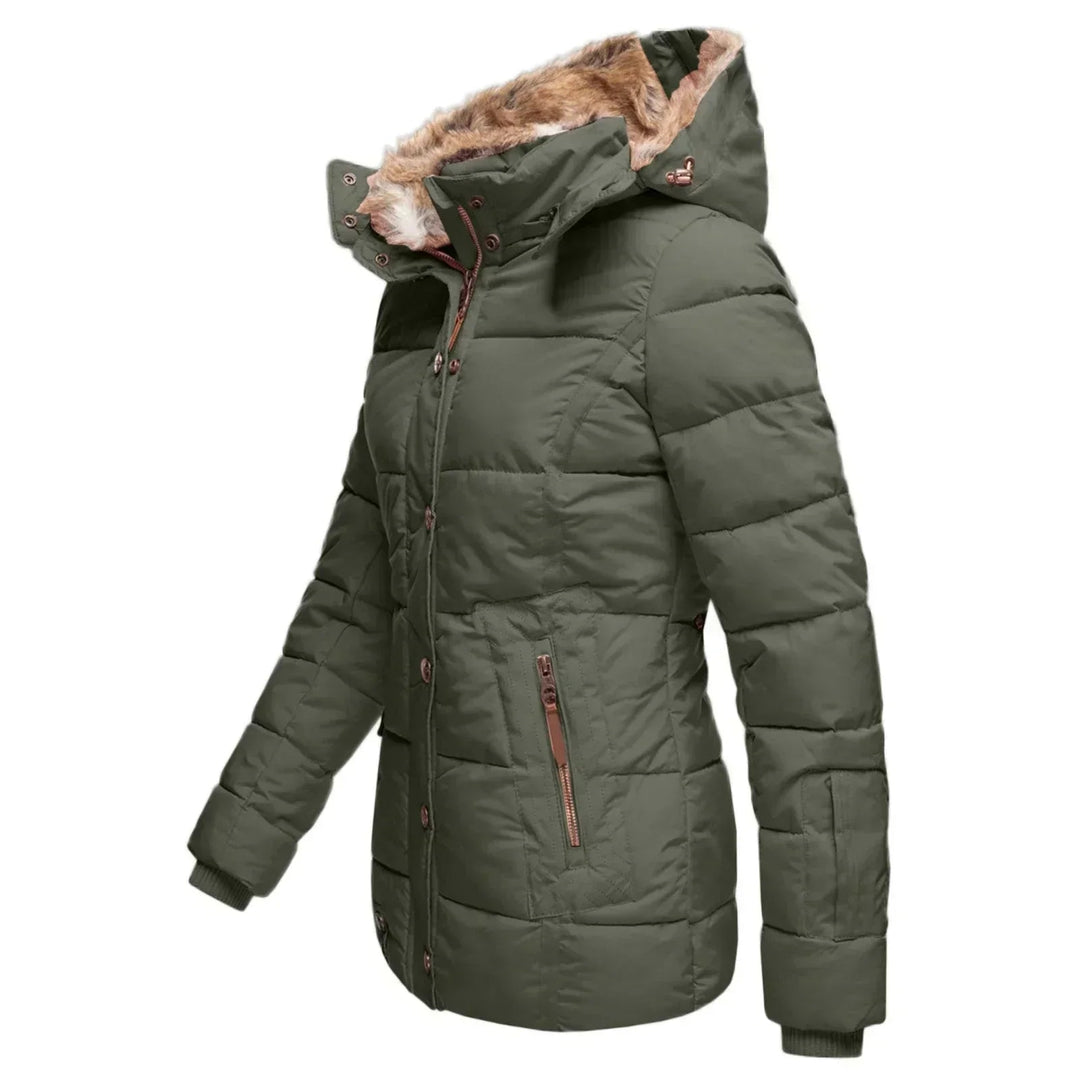 Lyrasia | Women's Mid Length Coat – Fleece Lined Weather Resistant Jacket — 1