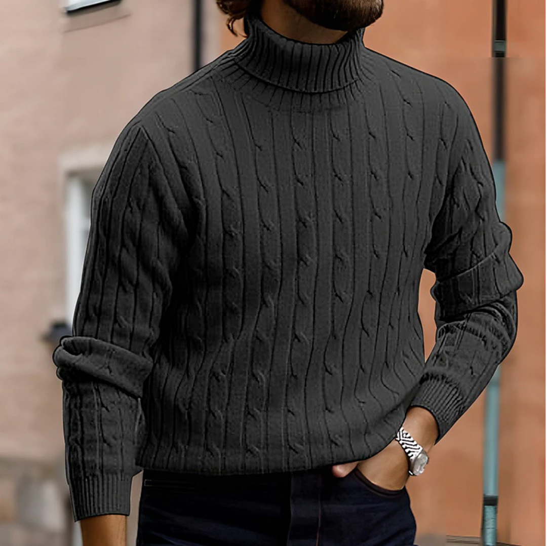 Marenlyn | Women's Cable Knit Turtleneck Sweater