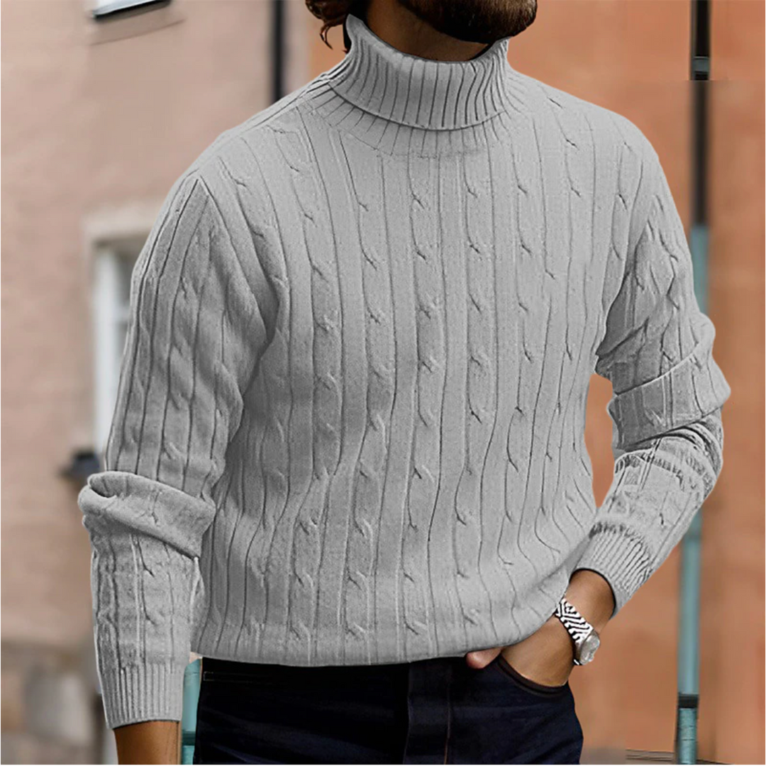 Marenlyn | Women's Cable Knit Turtleneck Sweater
