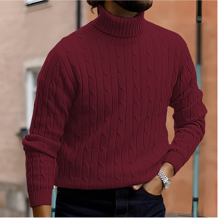 Marenlyn | Women's Cable Knit Turtleneck Sweater