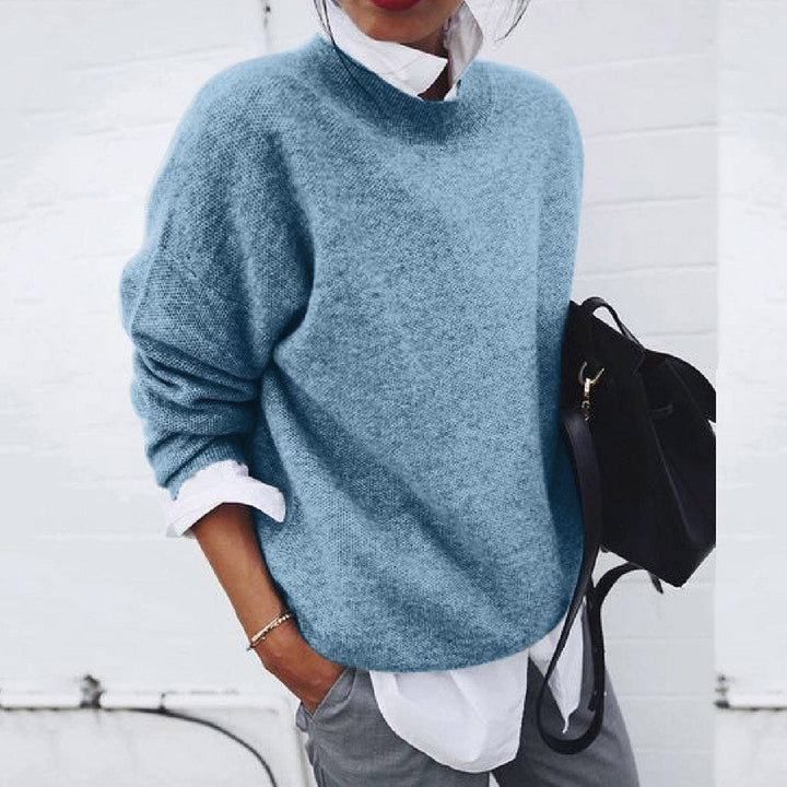 Miraienne | Women's Knit Cozy Soft and Warm Cashmere Sweater — Blue