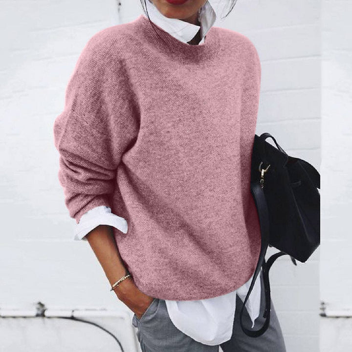Miraienne | Women's Knit Cozy Soft and Warm Cashmere Sweater — Pink