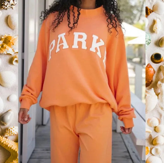 Nevaeen | Women's Knit Oversized Graphic Crew Neck Long Sleeve Sweater