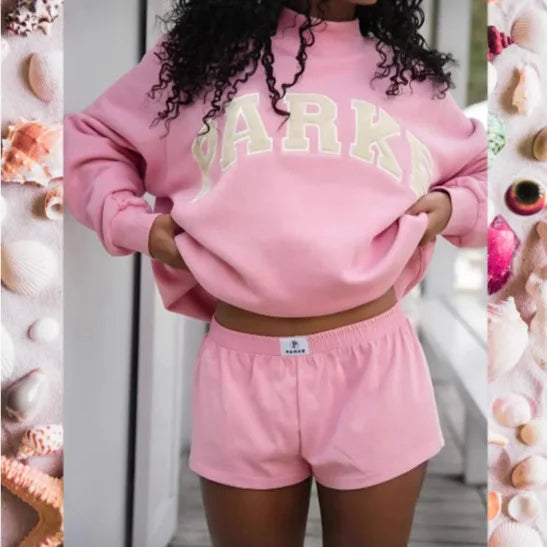 Nevaeen | Women's Knit Oversized Graphic Crew Neck Long Sleeve Sweater