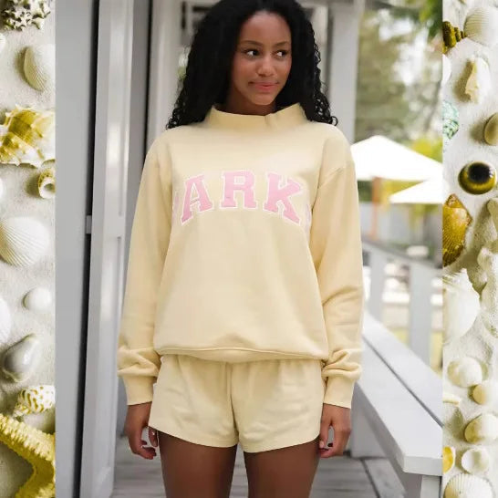 Nevaeen | Women's Knit Oversized Graphic Crew Neck Long Sleeve Sweater