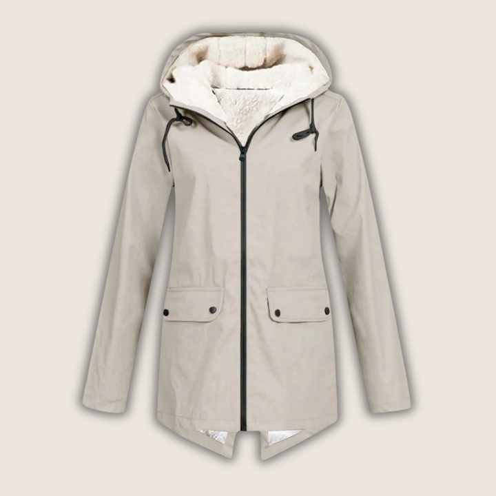 Nevalia | Women's Windproof & Waterproof Rain Jacket — Beige