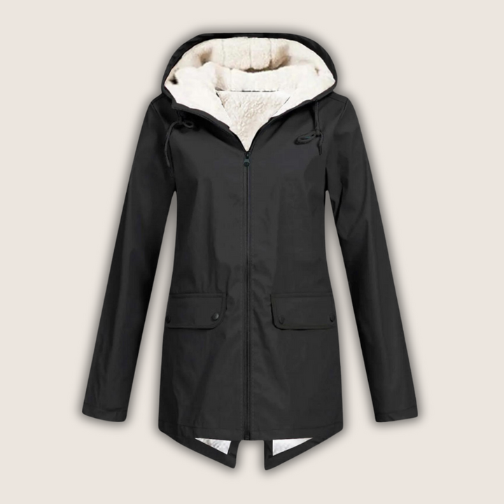 Nevalia | Women's Windproof & Waterproof Rain Jacket — Black