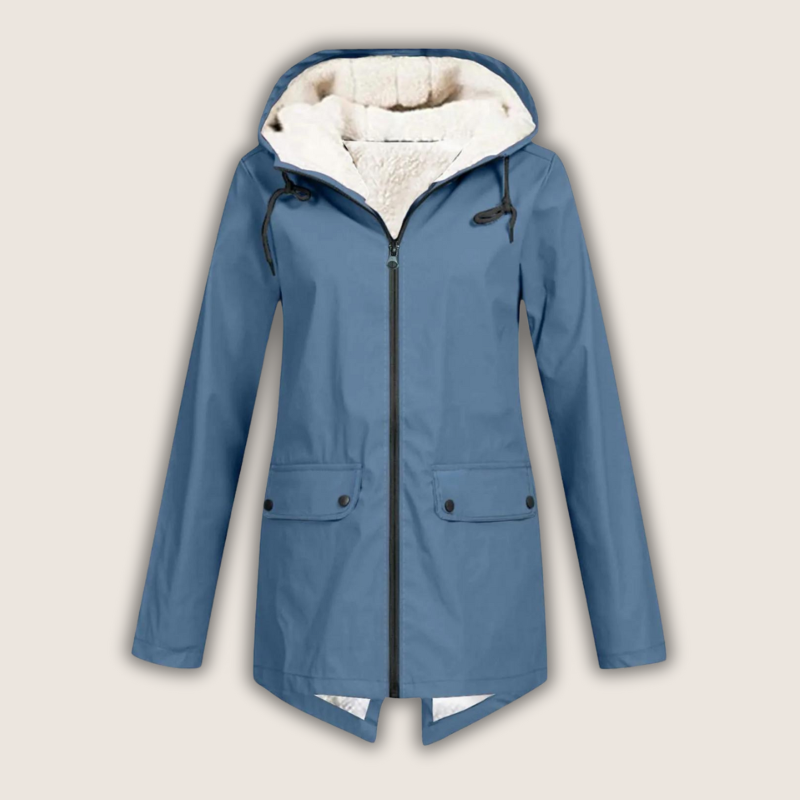 Nevalia | Women's Windproof & Waterproof Rain Jacket — Blue