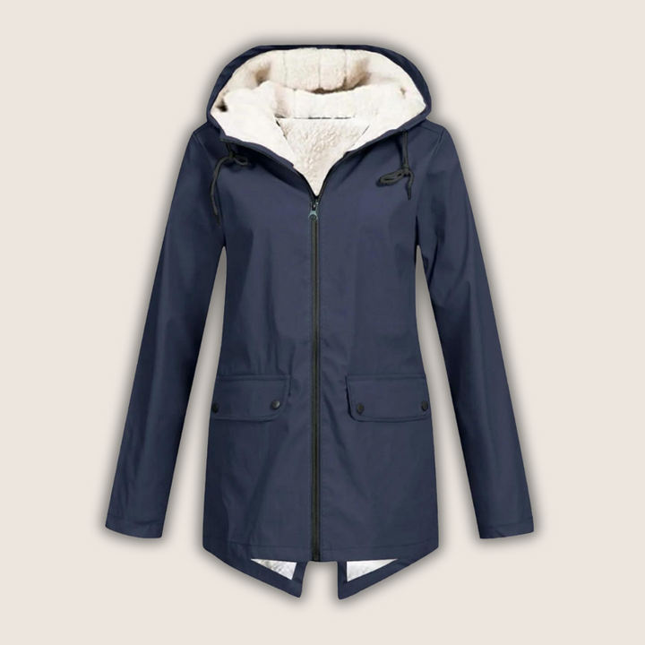 Nevalia | Women's Windproof & Waterproof Rain Jacket — Navy