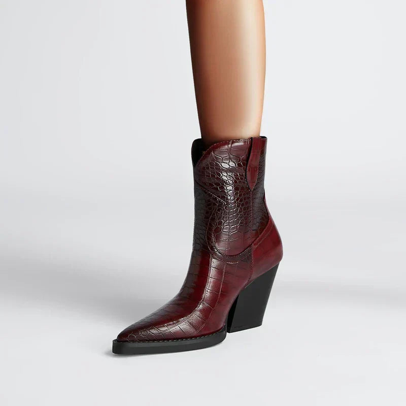 Niraphine | Block Heel Western Boots