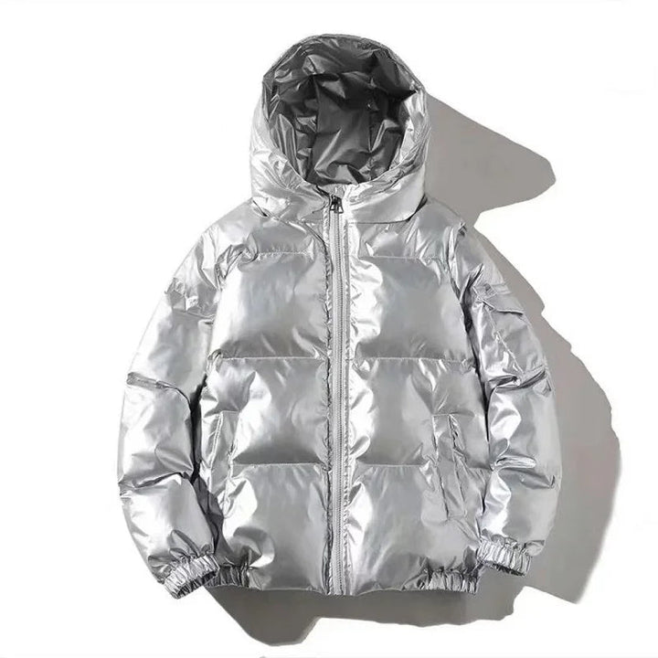 Nirawen | Women's Thick Waterproof puff Jacket | Windproof Jacket — Hooded Silver