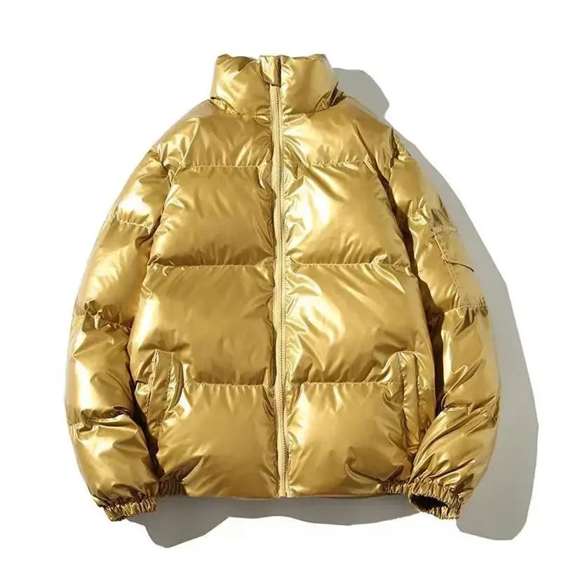 Nirawen | Women's Thick Waterproof puff Jacket | Windproof Jacket — Stand Collar Golden