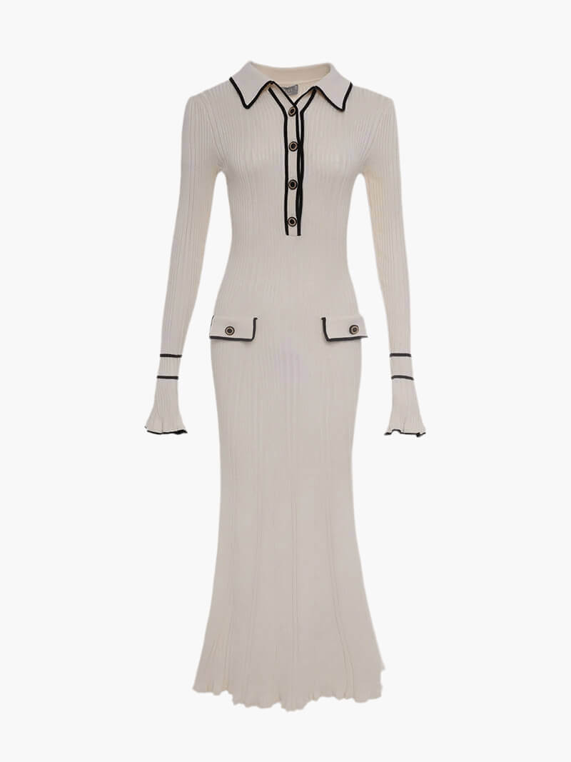 Novaienne | Women's Ribbed Midi Sweater Dress