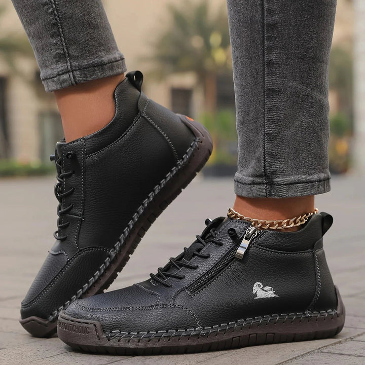 Nylavanne | Lace-Up Side Zip Orthopaedic Comfort Ankle Boots