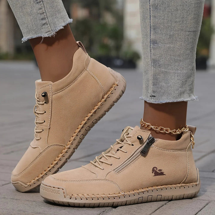 Nylavanne | Lace-Up Side Zip Orthopaedic Comfort Ankle Boots