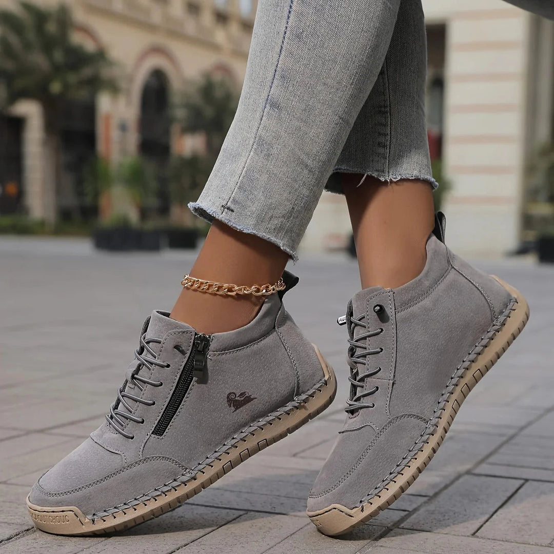 Nylavanne | Lace-Up Side Zip Orthopaedic Comfort Ankle Boots