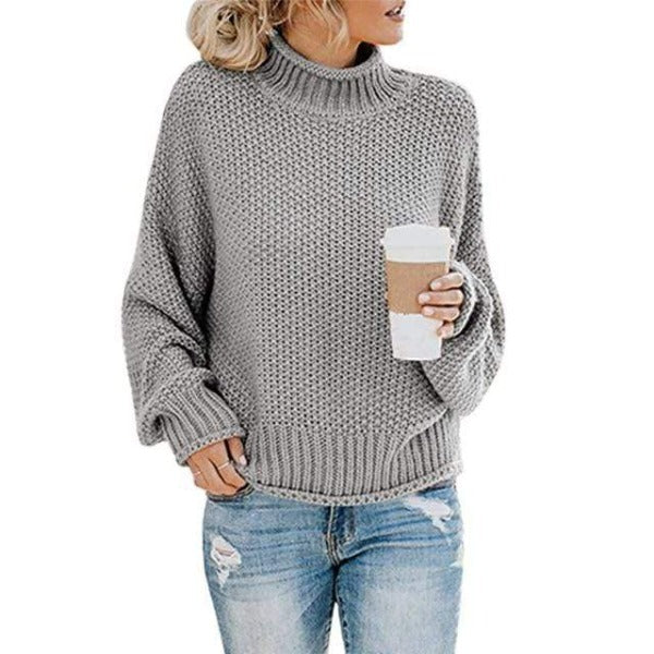 Odelwen | Women's Cozy Loose Knit sweater — Gray