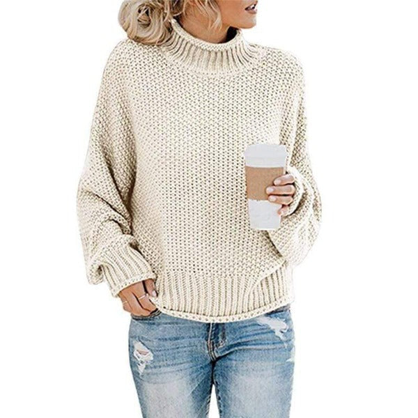 Odelwen | Women's Cozy Loose Knit sweater — Off White