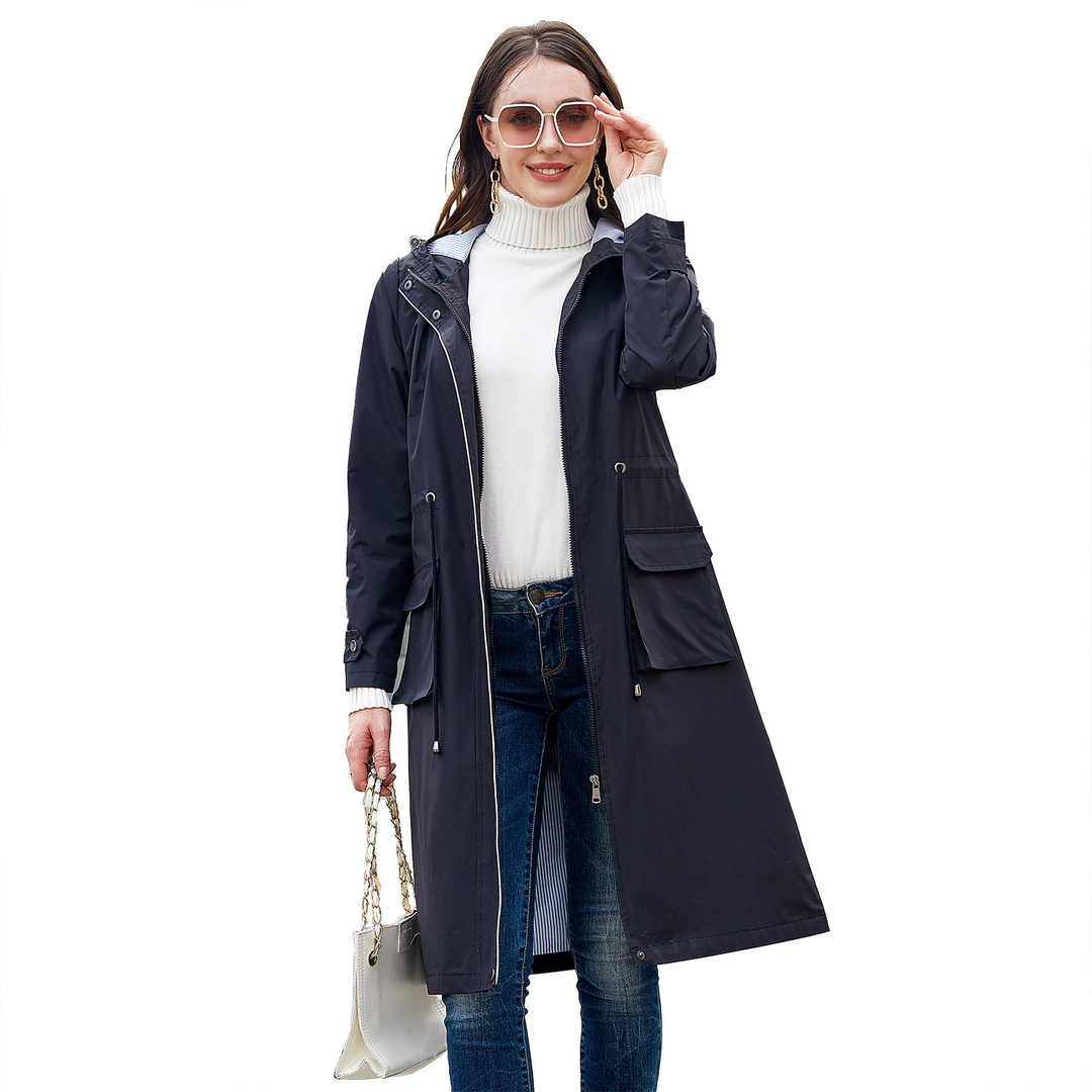 Oksana | Women's Double-Breasted Bethany - Stylish Waterproof Trenchcoat — 2