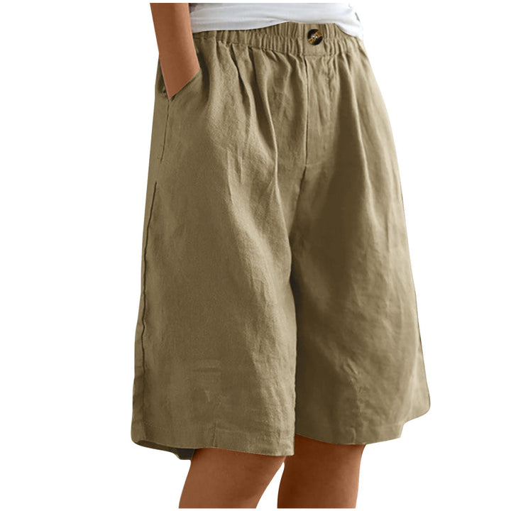 Ophelia | Denim High-Waist Knee-Length Shorts