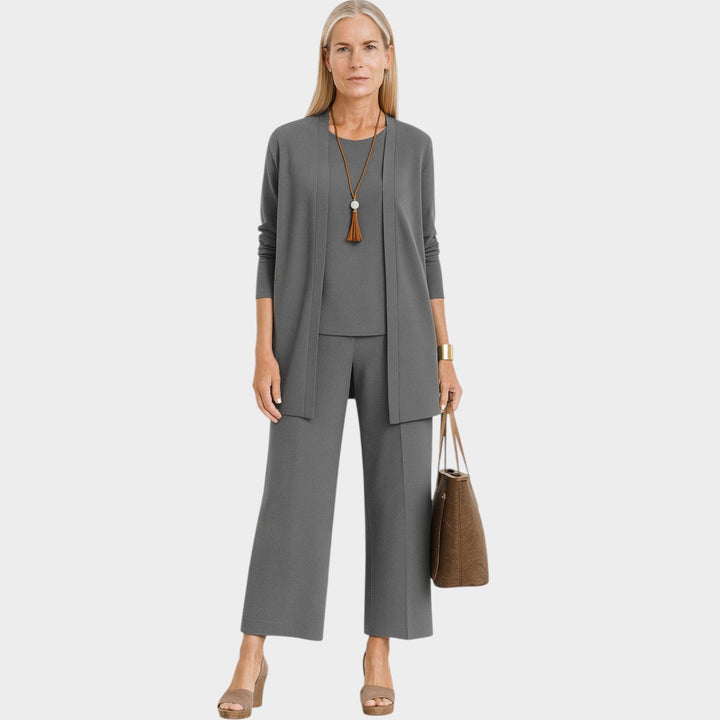 Oridessa | Women's Casual Stretch Suit Relaxed Coordinated Three Piece Set — 1