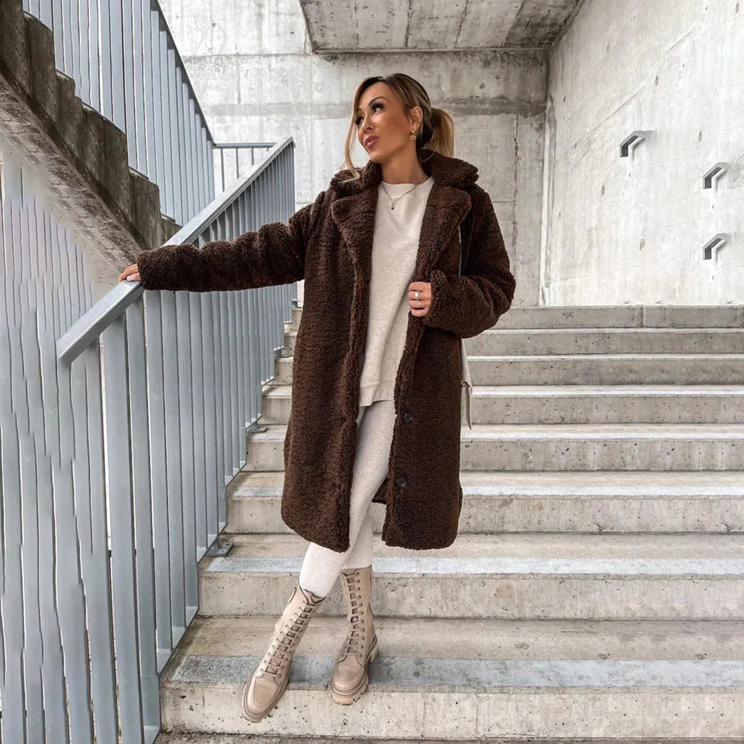 Orlaetta | Women's Longline Teddy Coat