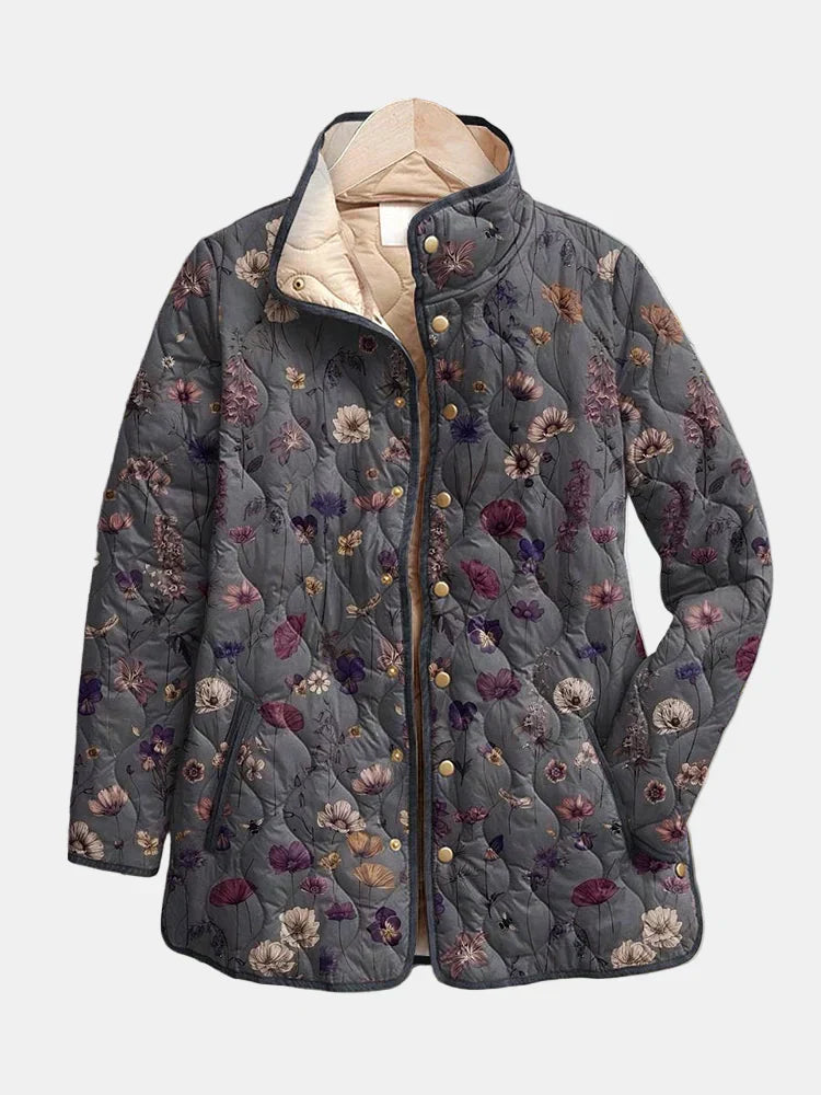 Penelope | Retro Floral Quilted Jacket