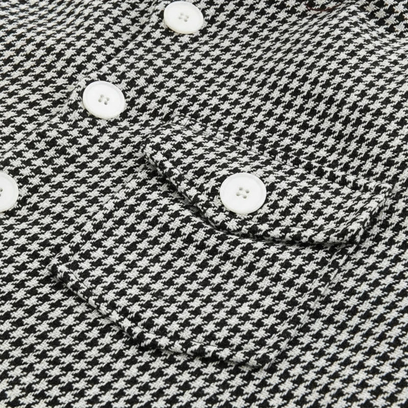 Percival | Men's Casual Stretch Houndstooth Shacket Tops — 2