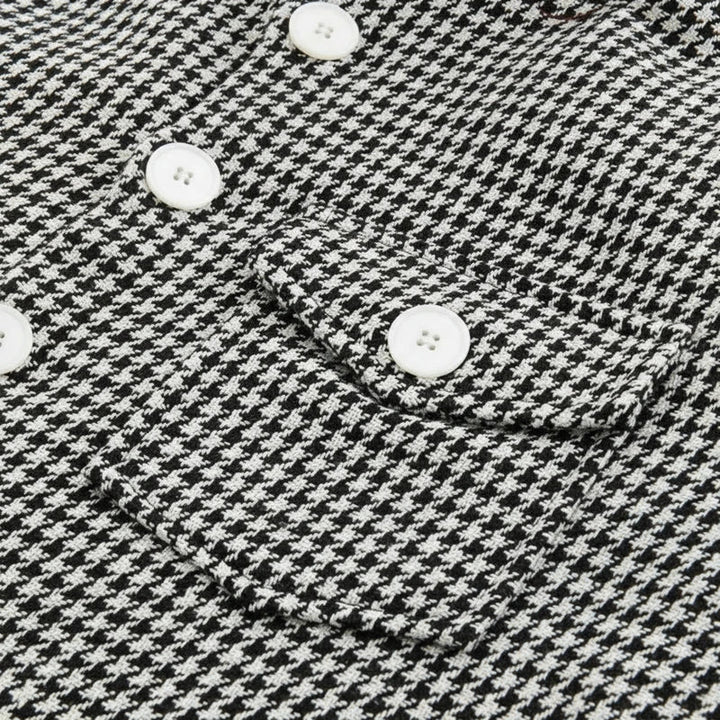 Percival | Men's Casual Stretch Houndstooth Shacket Tops — 2