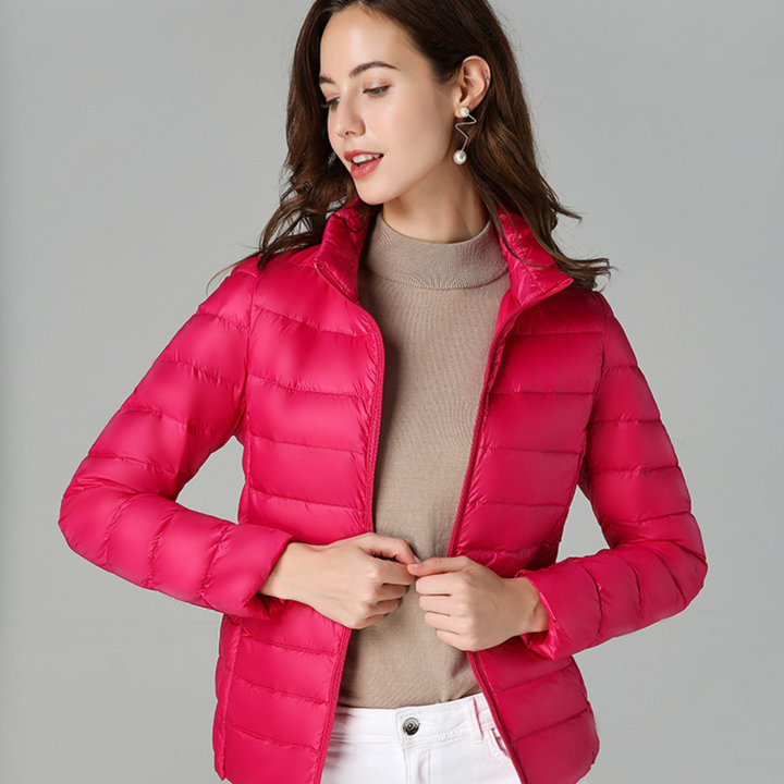 Perlalia | Women's Packable Down Jacket – Ultra-Light Puffer Jacket — Fuchsia