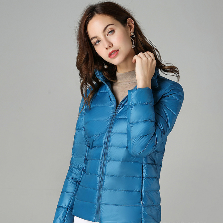 Perlalia | Women's Packable Down Jacket – Ultra-Light Puffer Jacket — Sky Blue