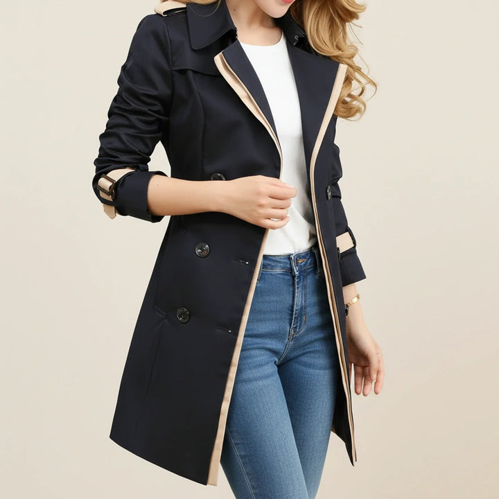 Pia | Women's Double-Breasted Trench Coat for — 2