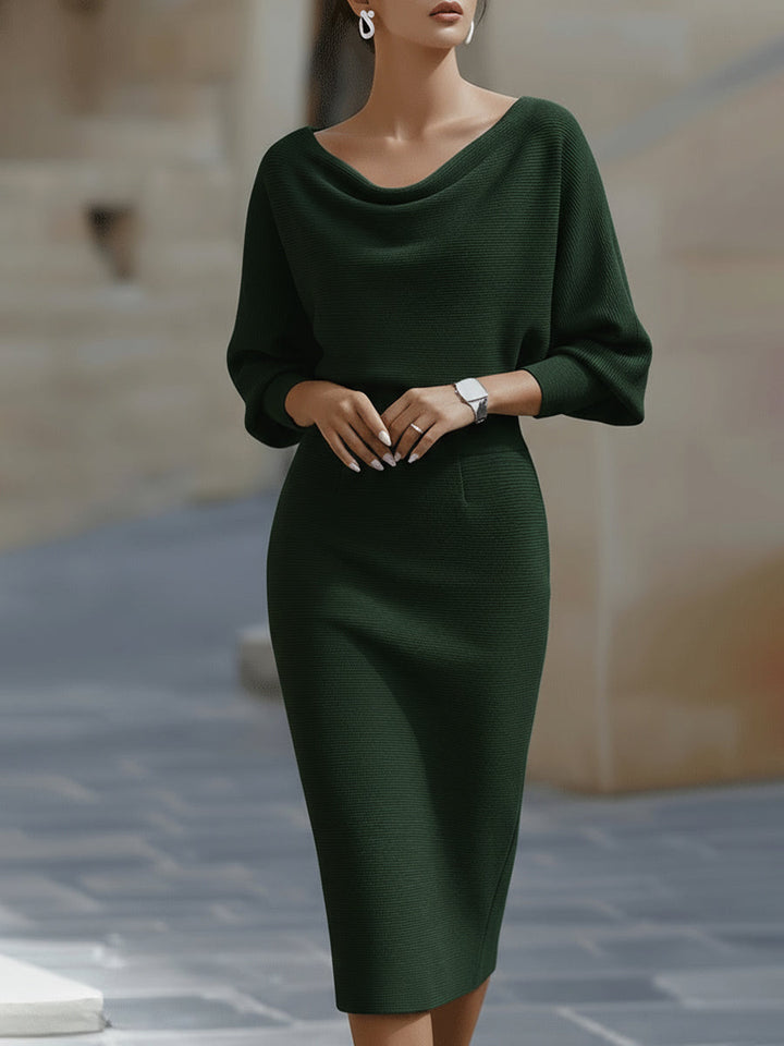 Priscilla | Cowl-Neck Wedding Guest Midi Dress