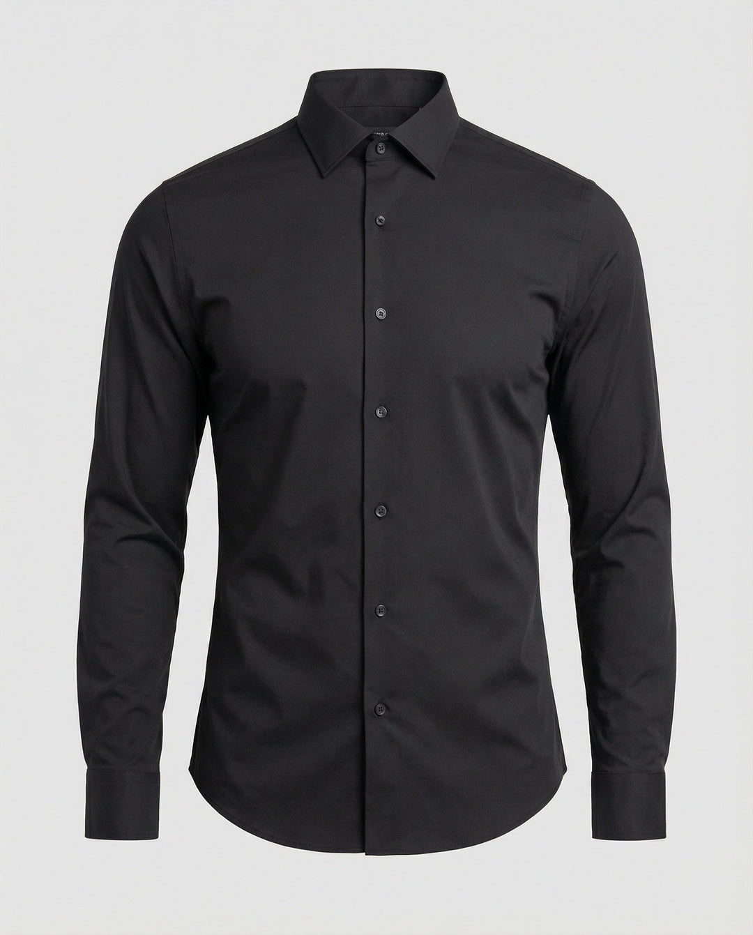 Wrinkle-free formal shirt on a plain background.
