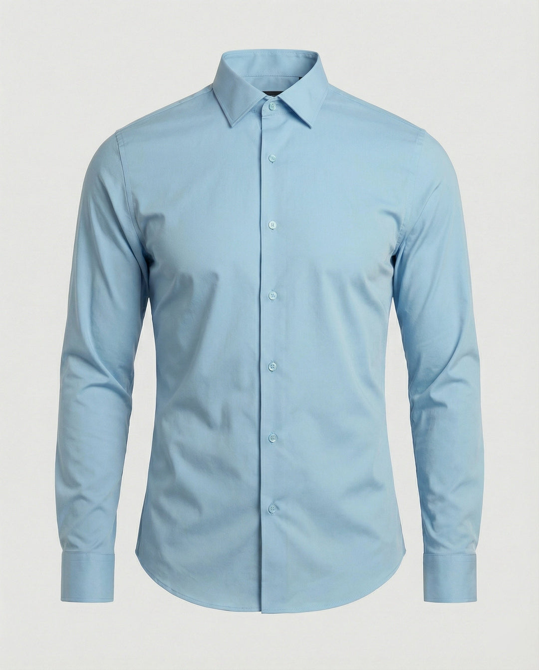 Modern long sleeve shirt with clean structured styling.