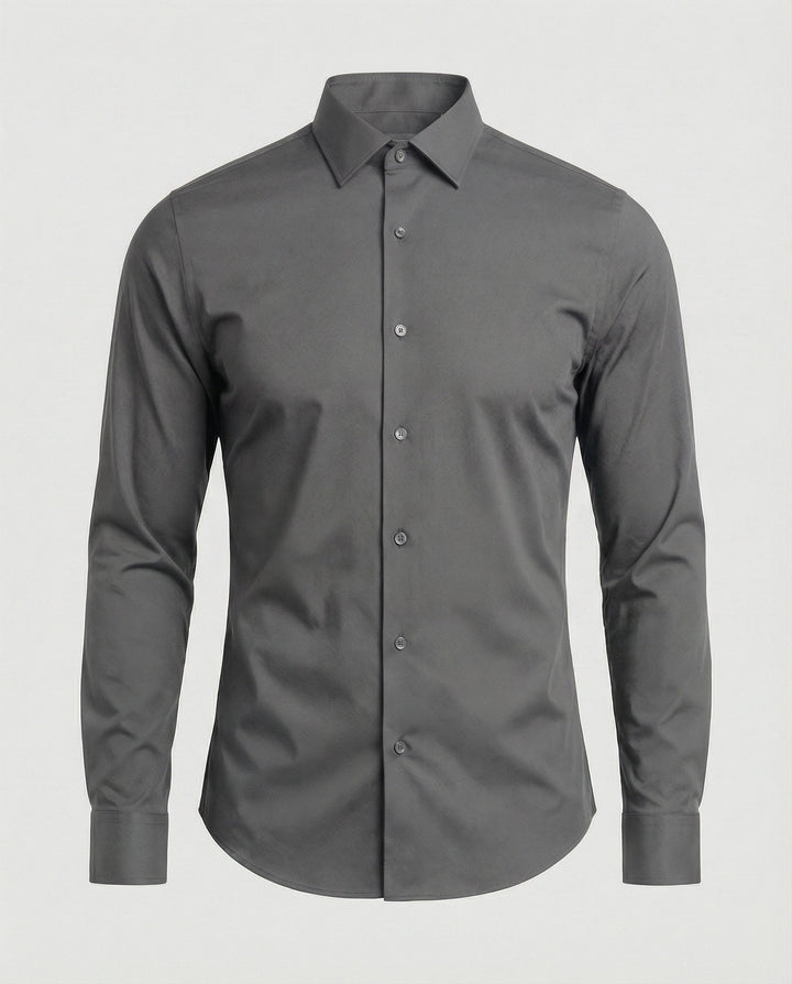 Stretch formal shirt with a sleek everyday look.