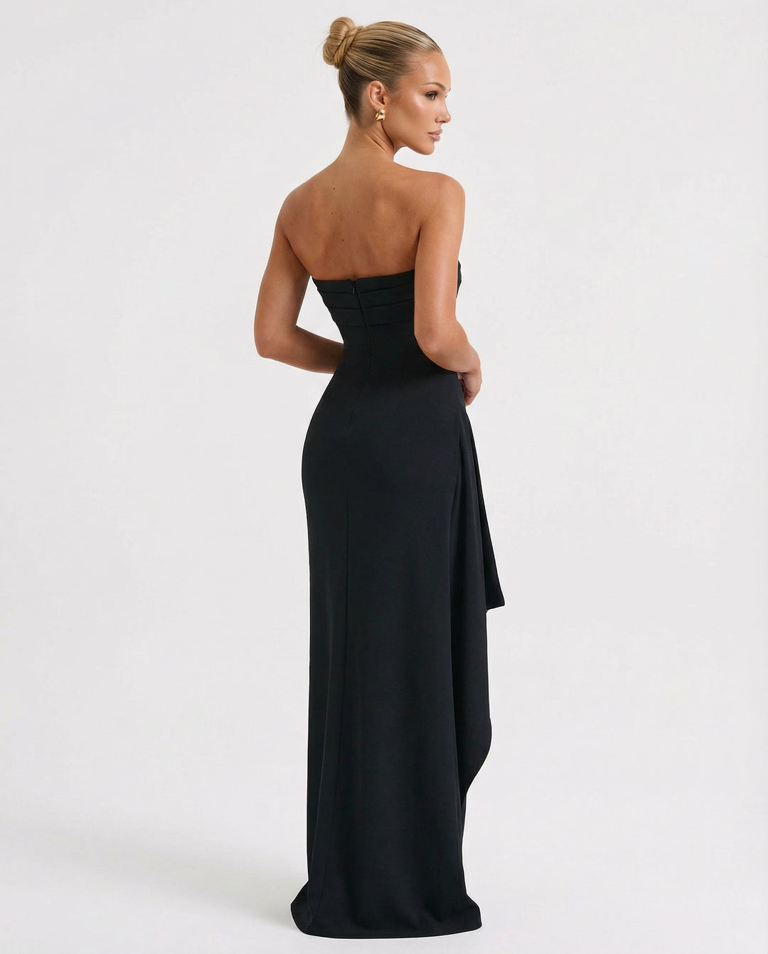 Quenella | Strapless Ruched Wedding Guest Dress