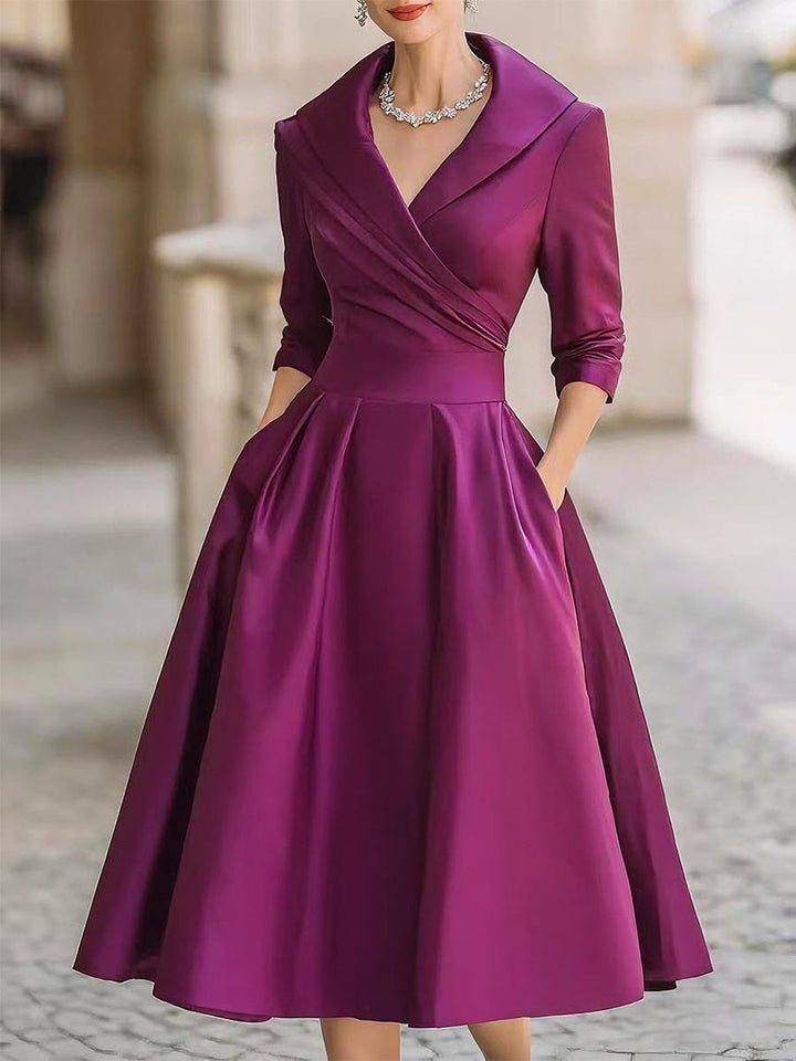 Renata | V-Neck Wrap Wedding Guest Dress