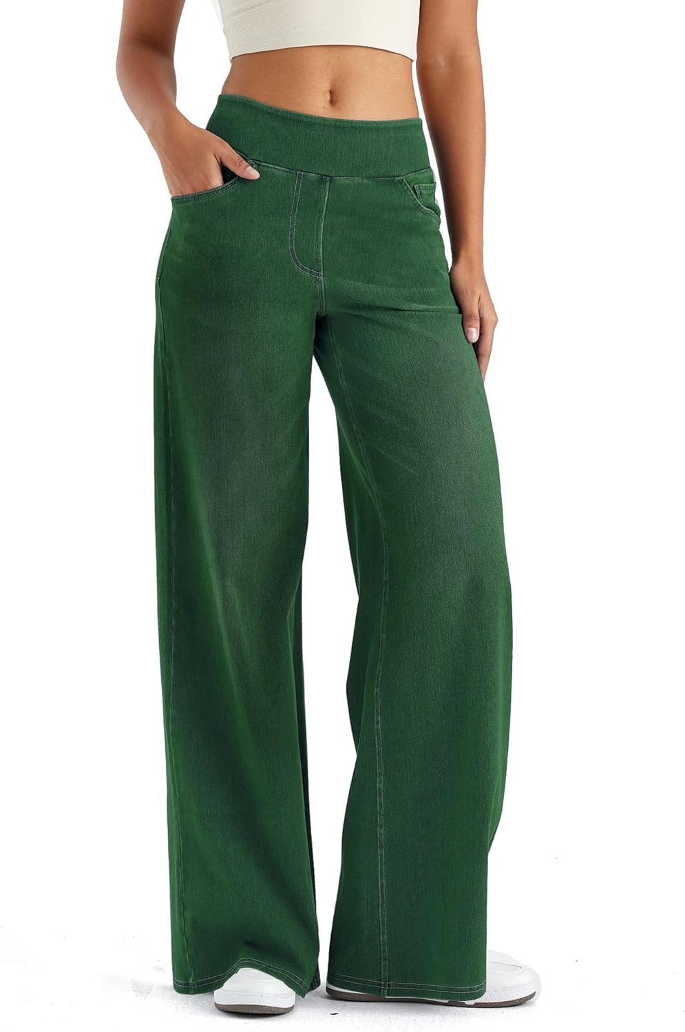 Renethisse | High-Waist Wide-Leg Pull-On Jeans