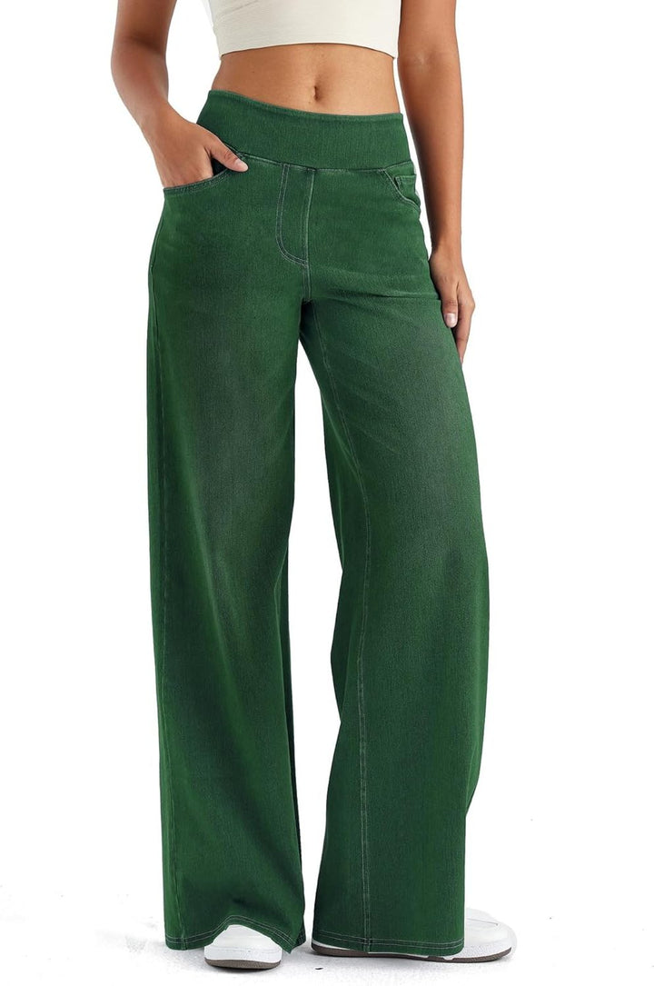 Renethisse | High-Waist Wide-Leg Pull-On Jeans