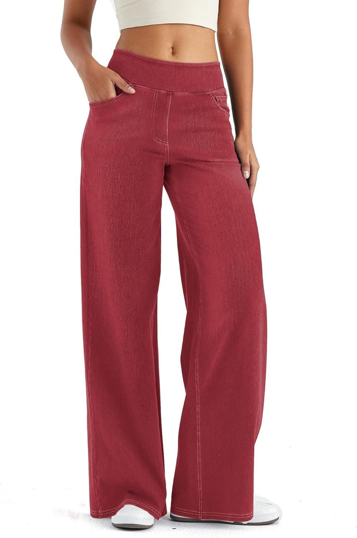 Renethisse | High-Waist Wide-Leg Pull-On Jeans