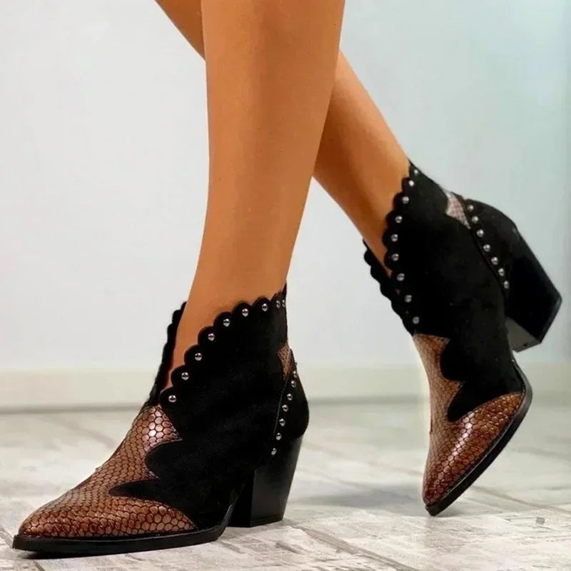 Rheania | Lace Western Cowboy Boots