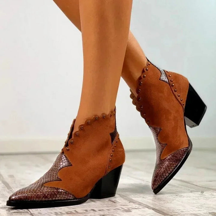 Rheania | Lace Western Cowboy Boots