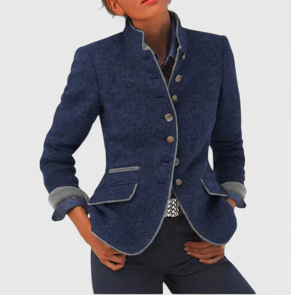 Rheawynn | Women's Tailored Single-Button Classic Blazer | Limited Edition — Blue