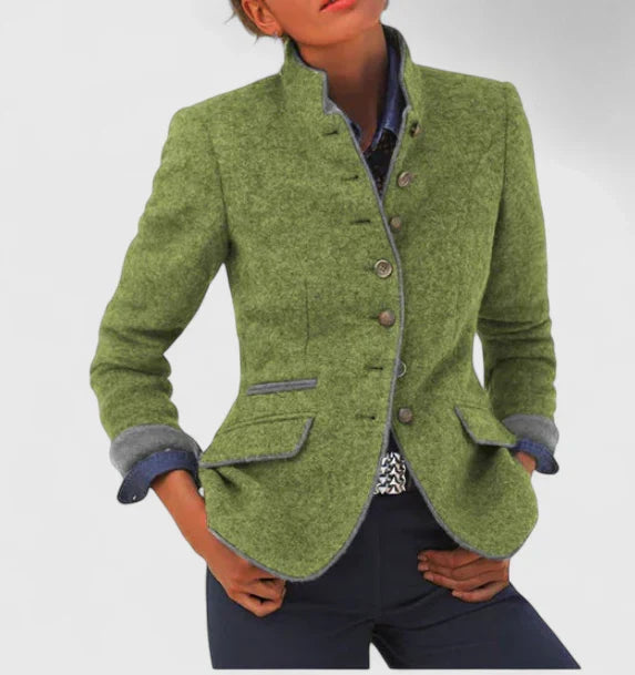 Rheawynn | Women's Tailored Single-Button Classic Blazer | Limited Edition — Green