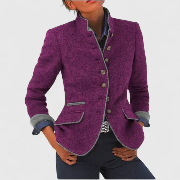 Rheawynn | Women's Tailored Single-Button Classic Blazer | Limited Edition — Purple