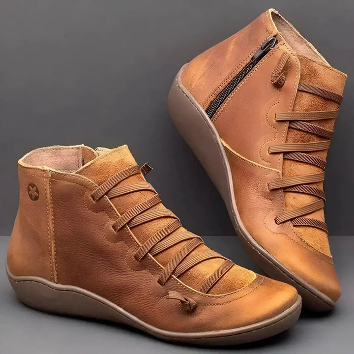 Rosaara | Women's Comfortable Waterproof Boots — Brown