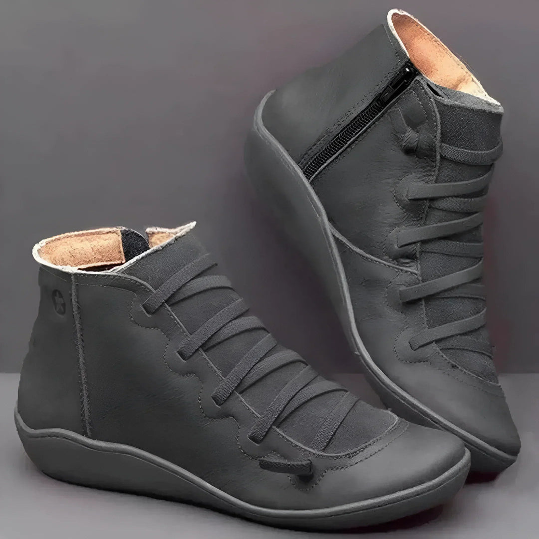 Rosaara | Women's Comfortable Waterproof Boots — Grey