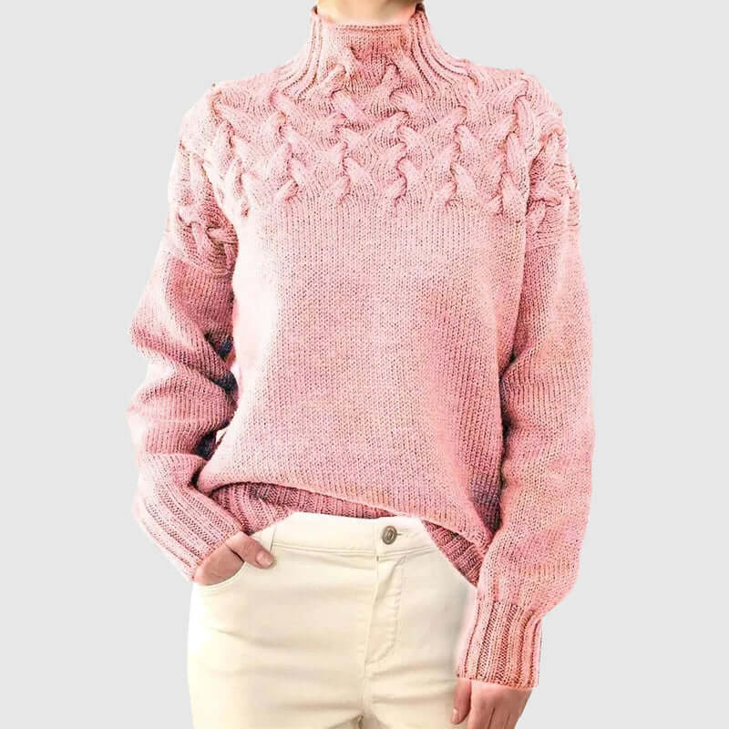 Sabelmora | Women's Cable Knit Turtleneck Sweater
