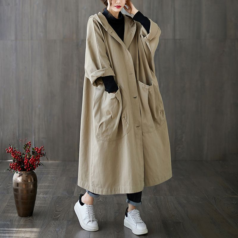 Sabelsia | Casual Stretch Oversized Hooded Long Coat Tops
